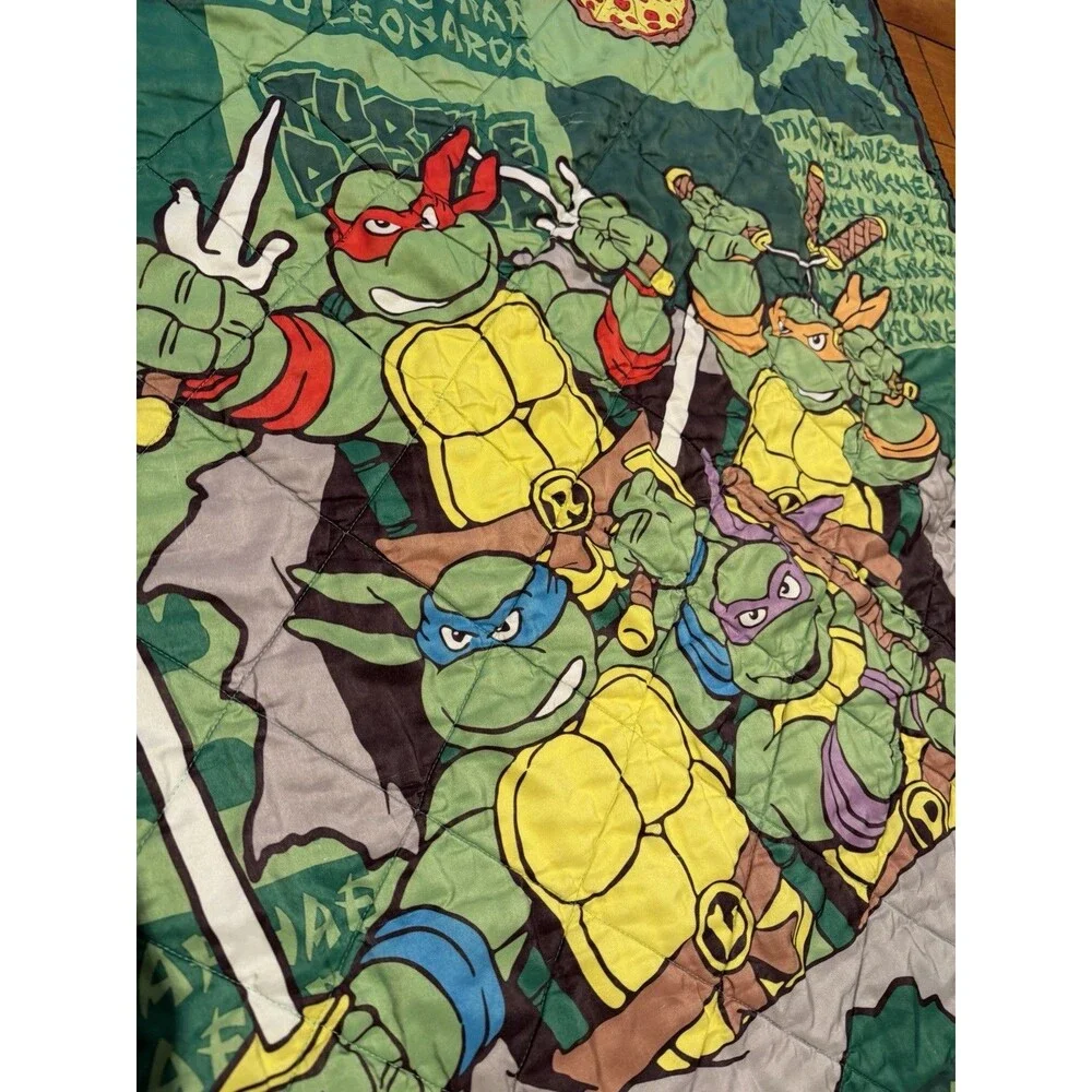 Nickelodeon Teenage Mutant Ninja Turtles TMNT Quilted Bedspread (48”x 52”)